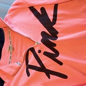 Pink 1/4 zip pullover